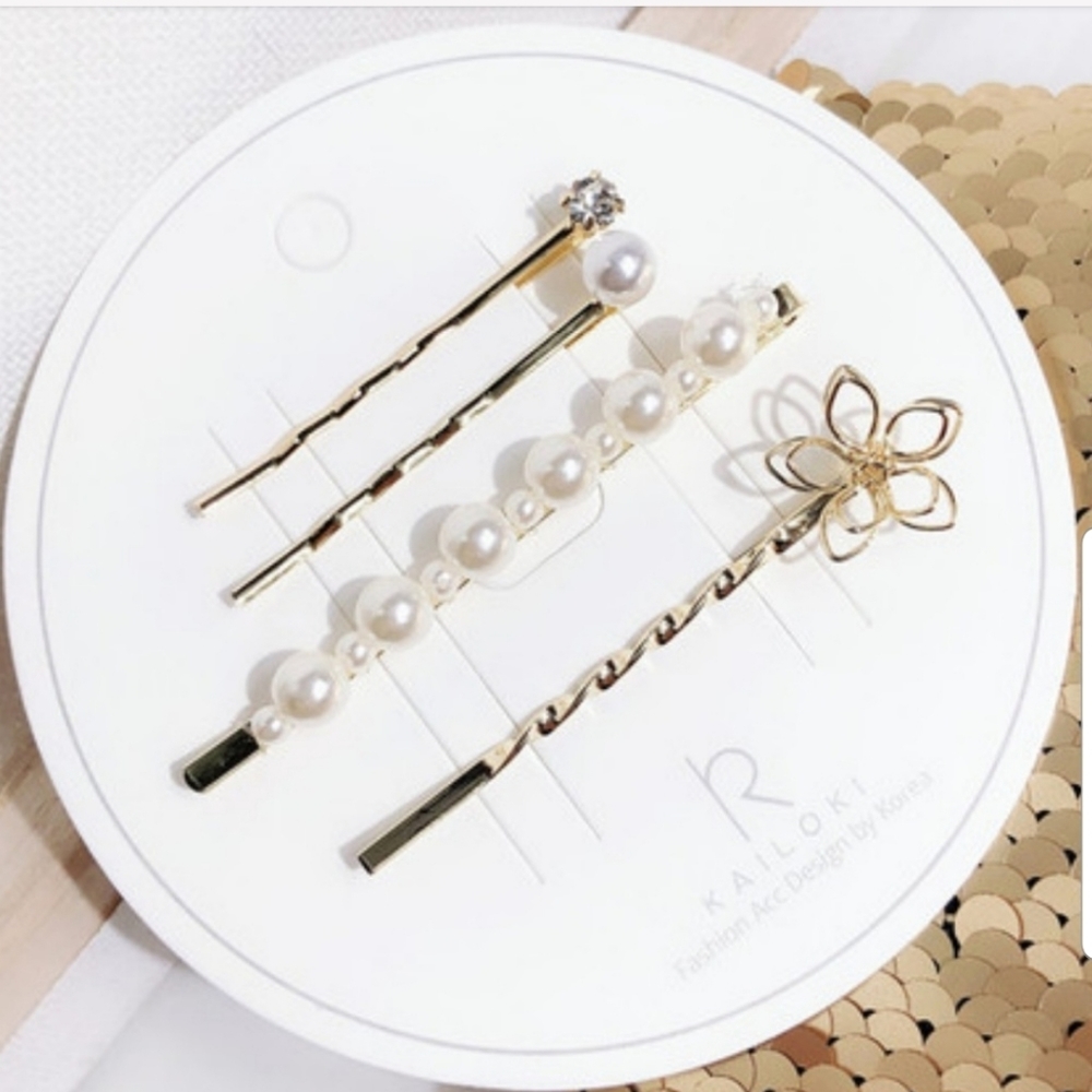 🌼🆕️ Flower & Pearls Hair Pins